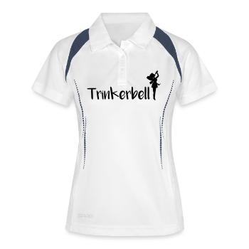 Trinkerbell - Frauen Polo atmungsaktiv - Weiß/Navy - Vorne