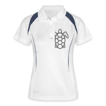 Vector Tortue - Polo respirant Femme - blanc/marine - Devant