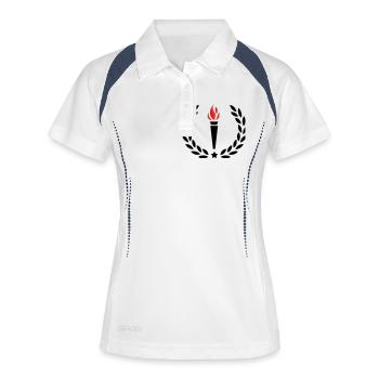 Torche de feu - Polo respirant Femme - blanc/marine - Devant