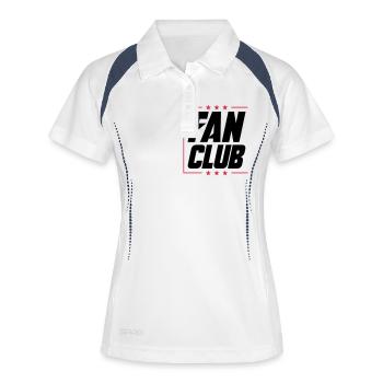 Fan Club - Polo respirant Femme - blanc/marine - Devant