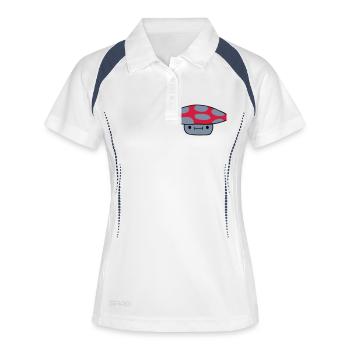 Süßer kleiner Pilz - Frauen Polo atmungsaktiv - Weiß/Navy - Vorne
