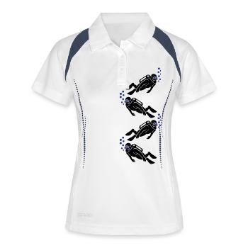 Diving Divers - Women's Polo breathable - white/navy - Front