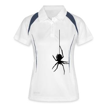 Frightnet Spider - Frauen Polo atmungsaktiv - Weiß/Navy - Vorne