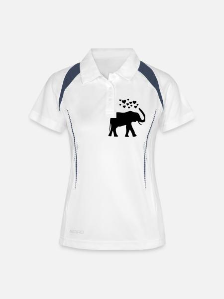 herzefant1 - Women's Polo breathable - white/navy