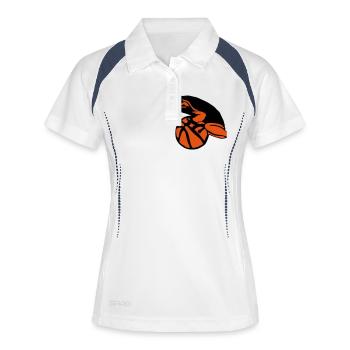 frog on ball basketball logo sport 1 - Women's Polo breathable - white/navy - Front