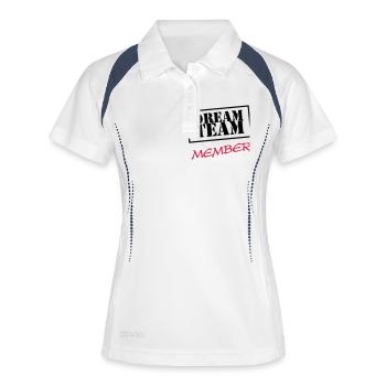 Dream Team Member - Polo respirant Femme - blanc/marine - Devant