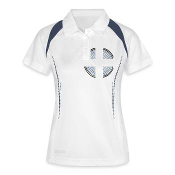 Cercle croisé Dieu - Polo respirant Femme - blanc/marine - Devant
