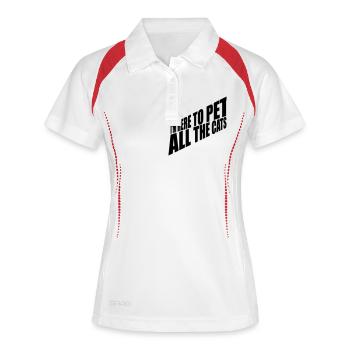 Pet All The Cats - Women's Polo breathable - white/navy - Front
