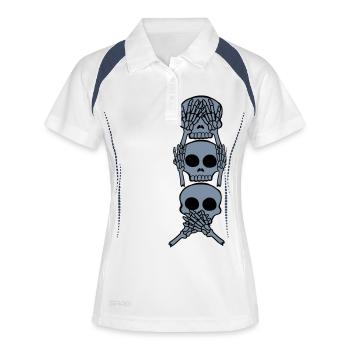 3 Skull Monkey Proverb - Women's Polo breathable - white/navy - Front