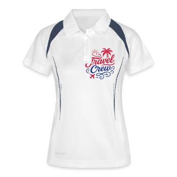 Équipe de voyage - Polo respirant Femme - blanc/marine - Devant