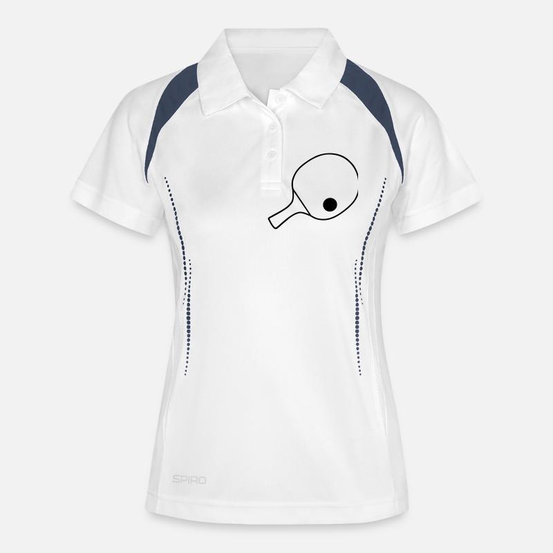 Table tennis rackets, table tennis - Women's Polo breathable - white/navy