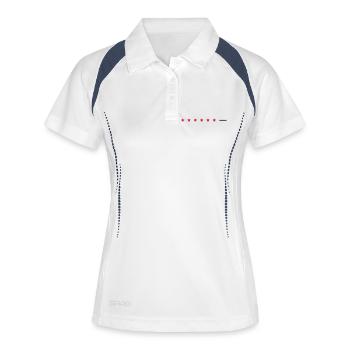 Stars Line - Frauen Polo atmungsaktiv - Weiß/Navy - Vorne