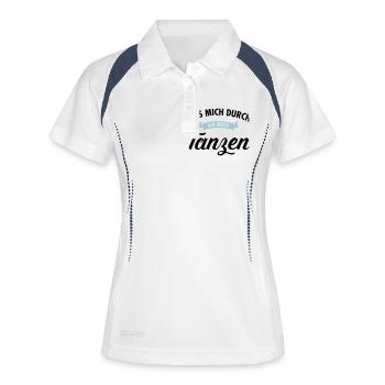 Lass Mich Durch Ich Muss Tanzen - Frauen Polo atmungsaktiv - Weiß/Navy - Vorne