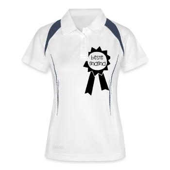 Orden 01 beste Mama - Frauen Polo atmungsaktiv - Weiß/Navy - Vorne