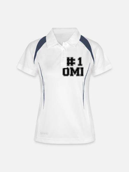Number One Omi - Women's Polo breathable - white/navy