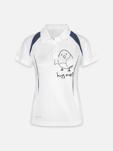 hug me! (Cute Bird) - Women's Polo breathable - white/navy