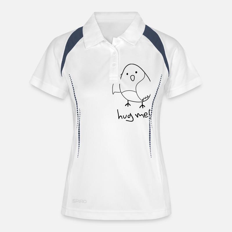 hug me! (Cute Bird) - Women's Polo breathable - white/navy