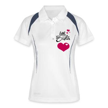 Little Sister with Hearts - Women's Polo breathable - white/navy - Front