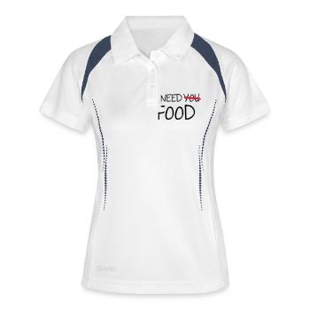 Food - Women's Polo breathable - white/navy - Front
