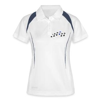 Notes - Women's Polo breathable - white/navy - Front
