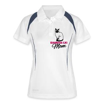 Siamese cat Mom - Women's Polo breathable - white/navy - Front