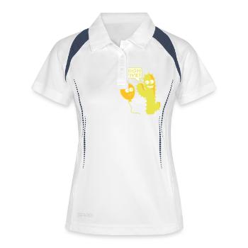 Cactus ballon High Five salutation pointes Fun - Polo respirant Femme - blanc/marine - Devant