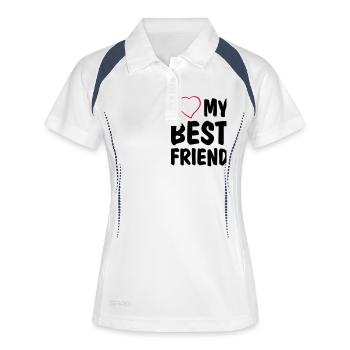 I love my best friend - Women's Polo breathable - white/navy - Front
