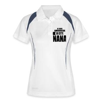je suis amoureux de cette nana - Polo respirant Femme - blanc/marine - Devant