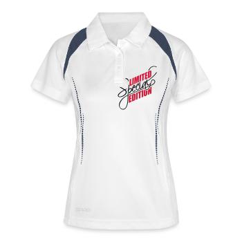 Limited Special Edition Design - Polo respirant Femme - blanc/marine - Devant