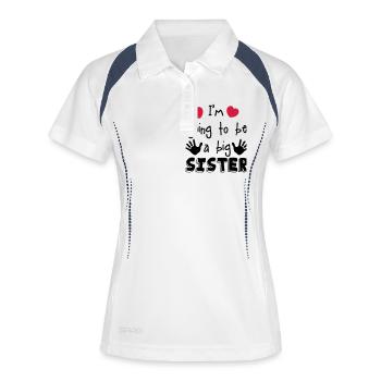 big sister - Women's Polo breathable - white/navy - Front