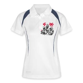 Beach Party Booze Skeleton - Women's Polo breathable - white/navy - Front