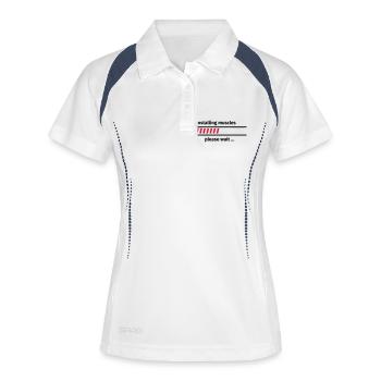 Installing muscles please wait ... - Women's Polo breathable - white/navy - Front