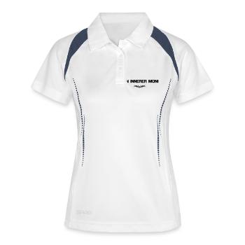 MEIN INNERER MONK - Frauen Polo atmungsaktiv - Weiß/Navy - Vorne