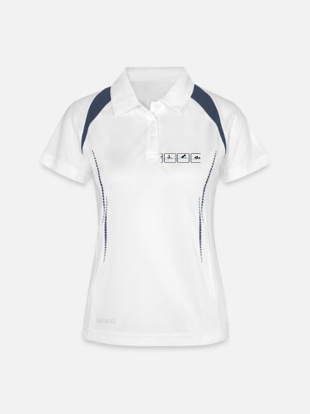 individualmedley - Women's Polo breathable - white/navy