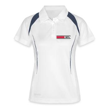 loading_bar__1f2 - Polo respirant Femme - blanc/marine - Devant
