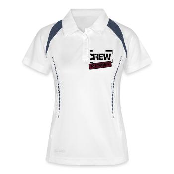 crew member - Frauen Polo atmungsaktiv - Weiß/Navy - Vorne