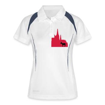 stadt_koeln - Polo respirant Femme - blanc/marine - Devant