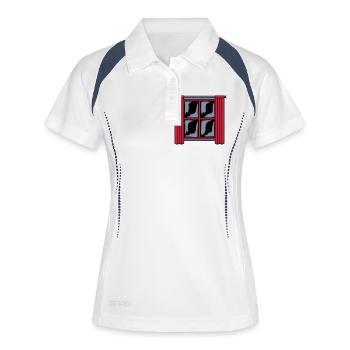 Dark Night Fenêtre Bois - Polo respirant Femme - blanc/marine - Devant