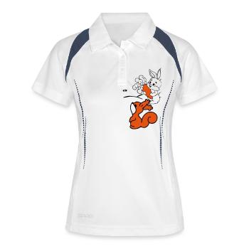 Winter - Women's Polo breathable - white/navy - Front