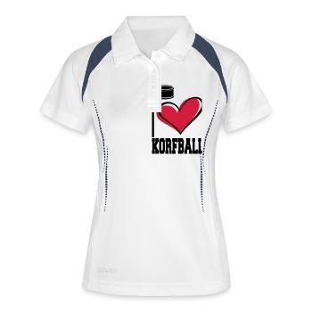 I LOVE KORFBALL - Women's Polo breathable - white/navy - Front