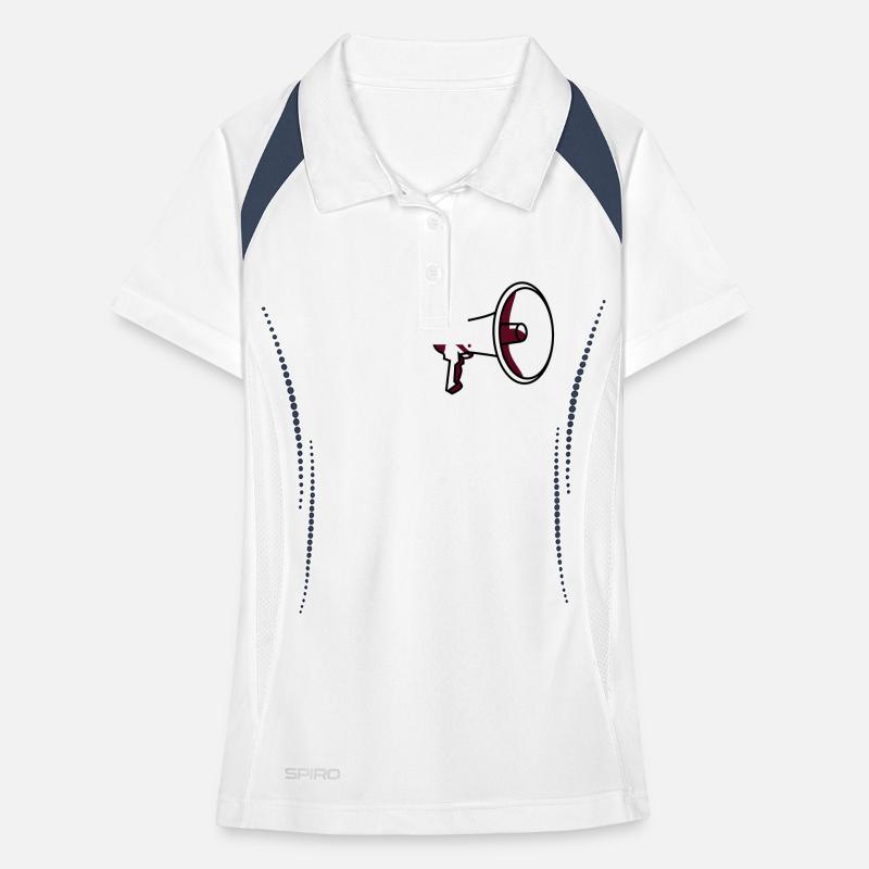 Speaker / Megafone for own message Women's Polo breathable