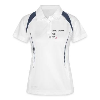 are you drunk? - Women's Polo breathable - white/navy - Front
