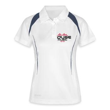 House Music - Polo respirant Femme - blanc/marine - Devant