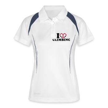 Klettern - Frauen Polo atmungsaktiv - Weiß/Navy - Vorne