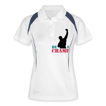 rocky_champ - Frauen Polo atmungsaktiv - Weiß/Navy - Vorne