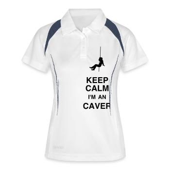 Caver Speleology Speläologie Spéléo Spéléologue - Women's Polo breathable - white/navy - Front