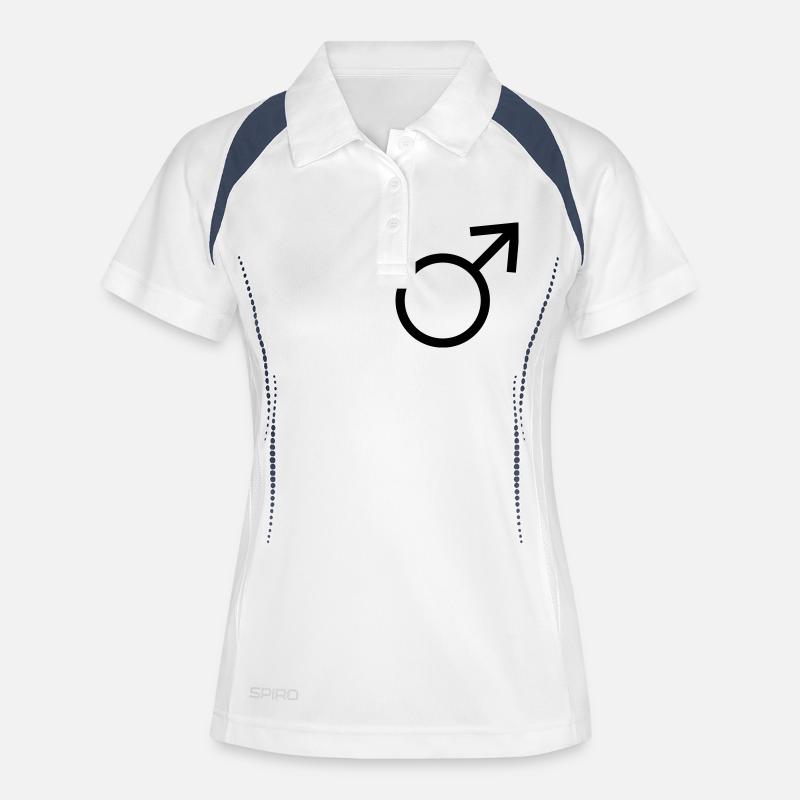 Men! - Women's Polo breathable - white/navy