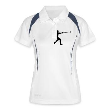 Lancer de marteau - Polo respirant Femme - blanc/marine - Devant