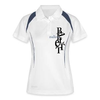 Ballett - Frauen Polo atmungsaktiv - Weiß/Navy - Vorne