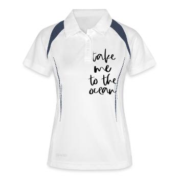 TAKE ME TO THE OCEAN - Women's Polo breathable - white/navy - Front